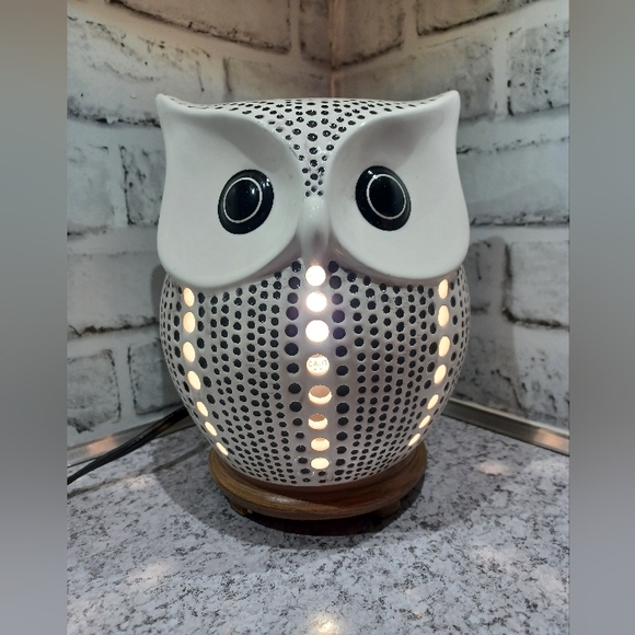 Pink Zebra Other - Winter Owl White Black Pink Zebra Simmer Pot Accent Shade candle topper